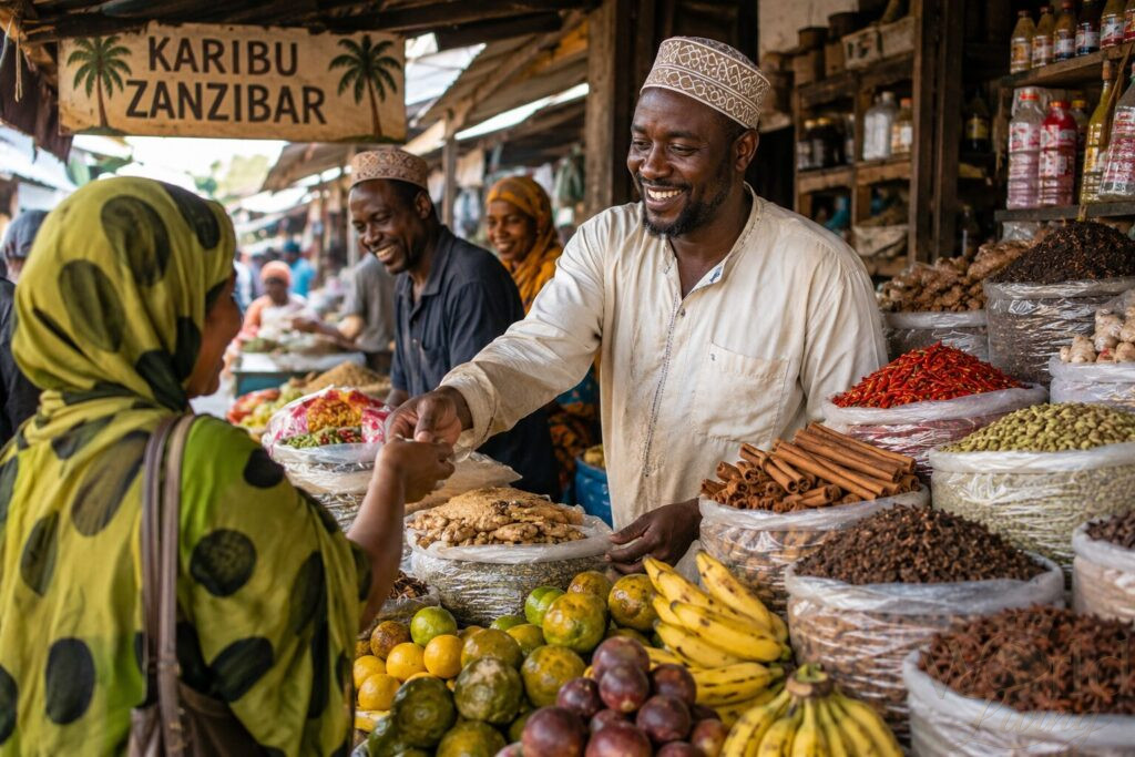 Solo Travel in Zanzibar: Safety, Costs and Real Experience 2 Solo Travel in Zanzibar. Local Market in Zanzibar and friendly vendors.