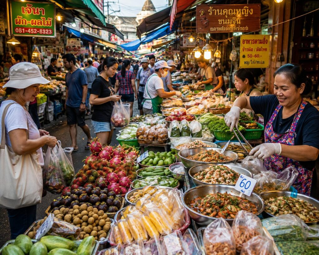 How Much It Really Costs to Travel Asia in 2026 3 How Much It Really Costs to Travel Asia. A bustling market scene in Thailand.