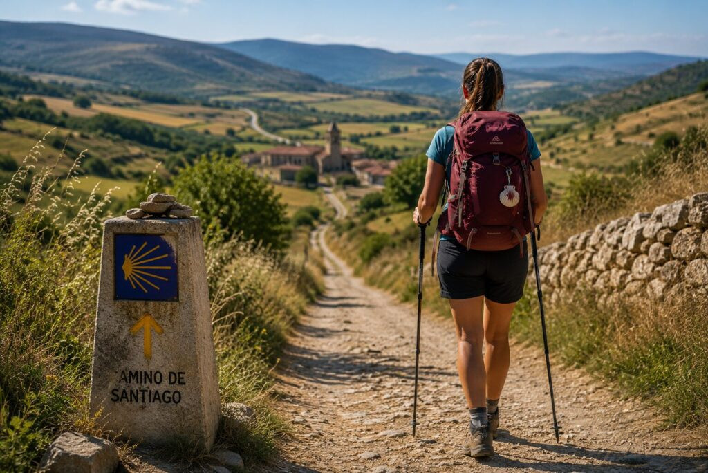 The Most Rewarding Solo Travel Experiences You Can Have 2 Rewarding Solo Travel Experiences. Solo female hiker on the Camino de Santiago trail.